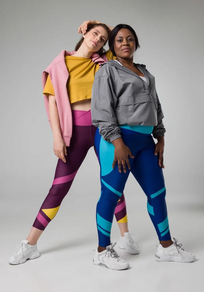 All-Over Print Recycled Crossover Leggings with Pockets - yoga